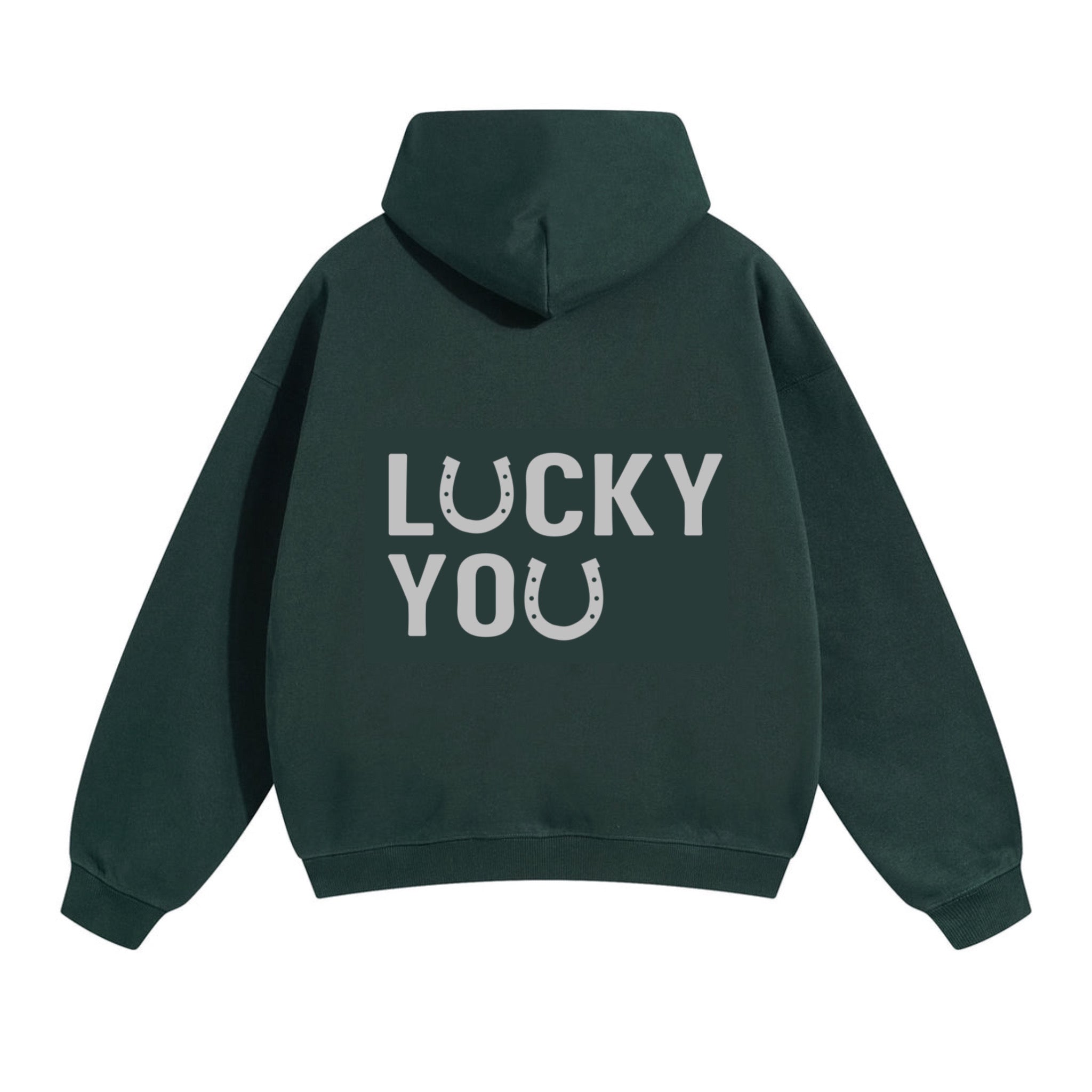 Lucky You Horseshoe Hoodie Emral